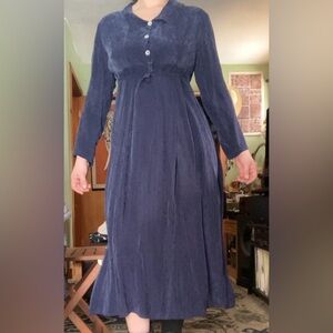 Elegant Soft Women's Blue Dress
